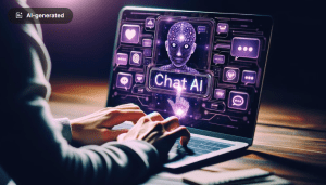 . A chatbot named Chat AI, learning from conversations to improve its responses.