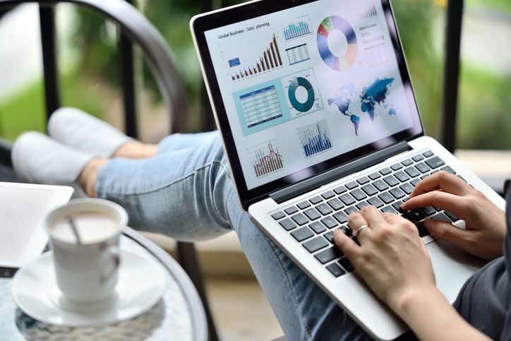 Digital marketer searches marketing strategies